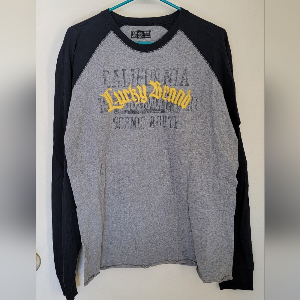 Men's Lucky Brand Long Sleeve T-Shirt Size Medium